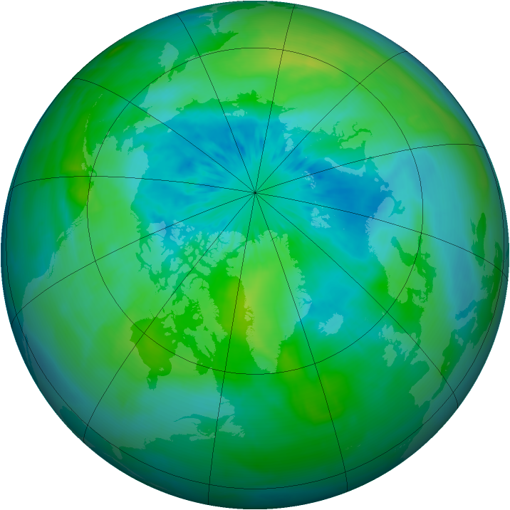 Arctic ozone map for 19 September 2015